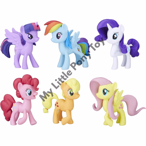 My Little Pony Friendship Is Magic Toy – Mane 6 Collection Set with 6 Pony Figures for Kids