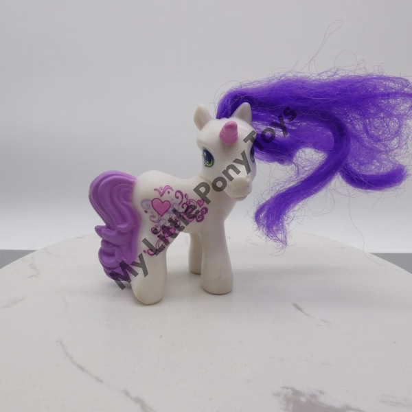 My Little Pony McDonalds Toys – Sweetie Belle White 2008 Hearts